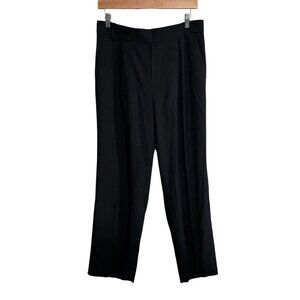 Vince Black Pull On Pleated Trouser Pants Women's M Minimalist Business Casual